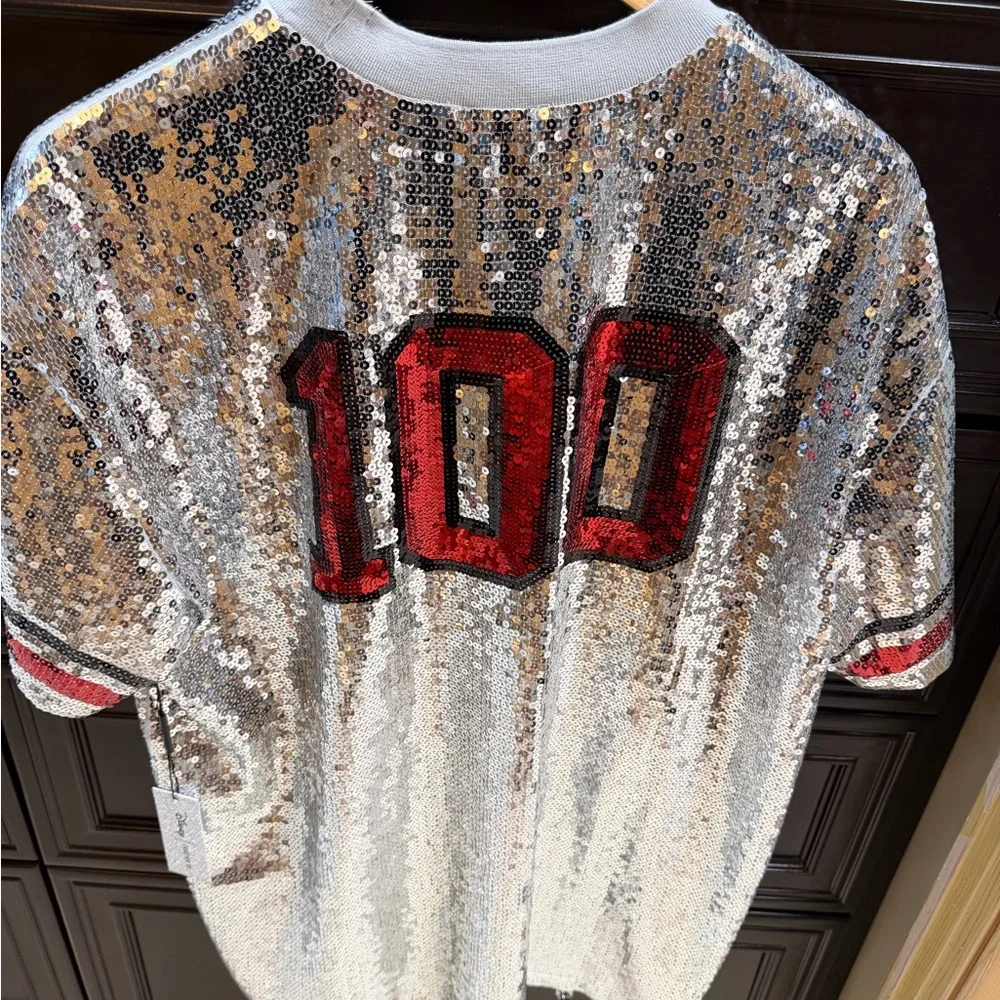 Forever 21 Silver Sequin Mickey Mouse Tee - Picture 2 of 3